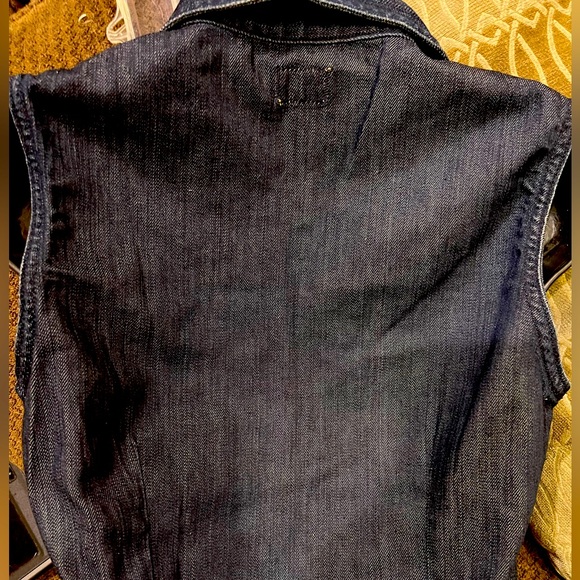 Women's Gold Sign  Dark Washed Belted Denim Dress Snap Front, Size S - Picture 2 of 2